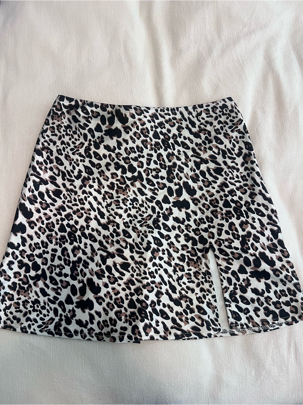 Princess Polly Leopard Print Mini Skirt in Black and Cream